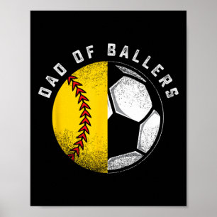 Affiche Papa de Llers Entraîneur de football en salle père