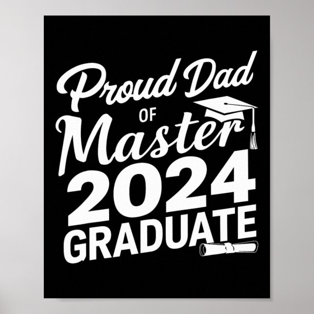 Affiche Papa De Master 2024 Diplômé (Devant)