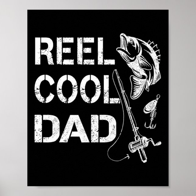 Affiche Papa de pêche super cool Cadeau de la fête des pèr (Devant)
