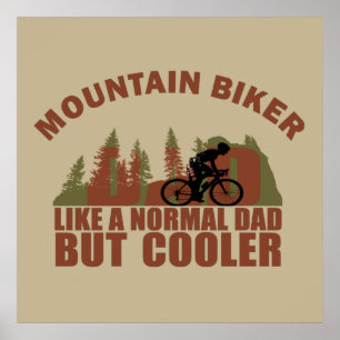 Affiche Papa de VTT drôle