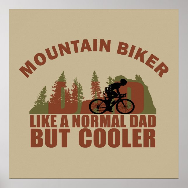 Affiche Papa de VTT drôle (Devant)