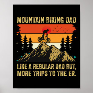 Affiche Papa de VTT Drôle de Cyclisme pour Hommes