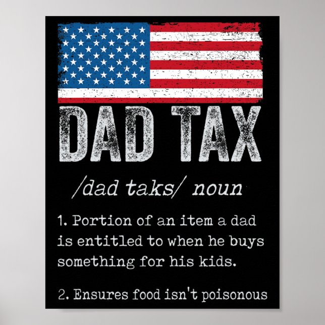 Affiche Papa Définition de l'impôt Hommes Fête des pères a (Devant)