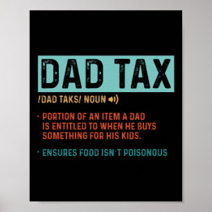 Affiche Papa Définition de l'impôt Hommes Fête des pères a