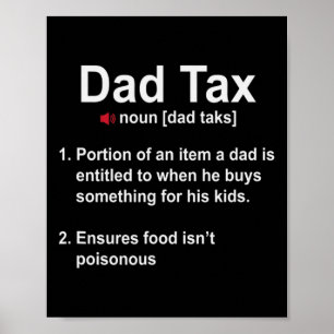 Affiche Papa Définition de l'impôt Papa Papa Père Papa Fêt