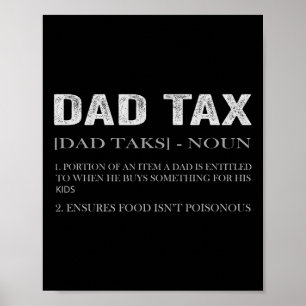 Affiche Papa Définition de l'impôt Vêtements Meilleure déf