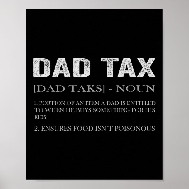 Affiche Papa Définition de l'impôt Vêtements Meilleure déf (Devant)