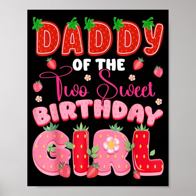 Affiche Papa des deux douce 2e anniversaire fille (Devant)
