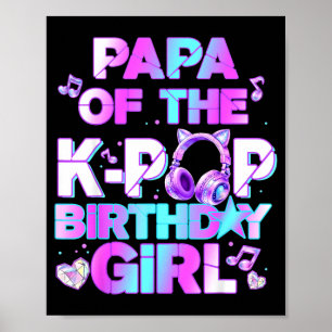 Affiche Papa des filles d'anniversaire de la k-pop musique