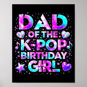 Affiche Papa des filles d'anniversaire de la k-pop musique
