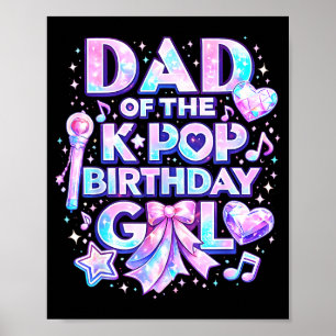 Affiche Papa des filles d'anniversaire k-pop musique corée