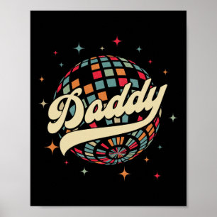 Affiche Papa Disco Rétro Costume Homme Années 60 70 Fête P