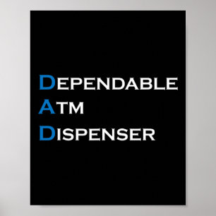 Affiche Papa Distributeur De Monnaie Fiable Père Distribut