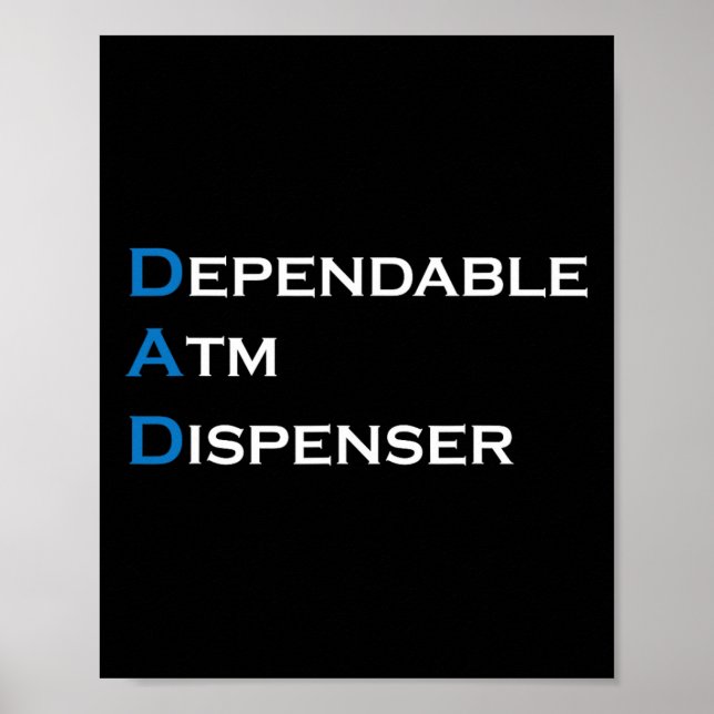 Affiche Papa Distributeur De Monnaie Fiable Père Distribut (Devant)