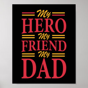 Affiche Papa Don Mon Héros Ami Papa