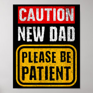Affiche Papa drôle nouveau père premier bébé 