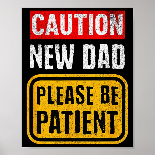 Affiche Papa drôle nouveau père premier bébé  (Devant)
