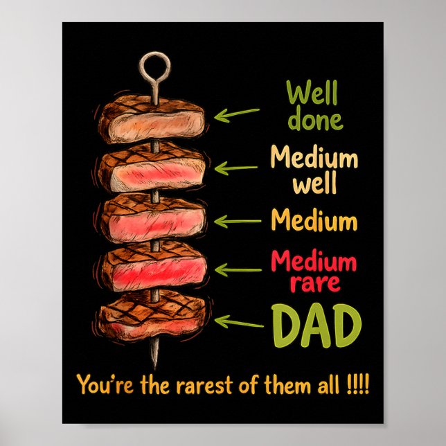 Affiche Papa drôle, vous êtes le plus rare des BBQ de la f (Devant)