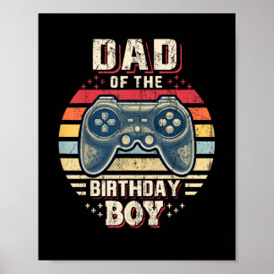Affiche Papa du garçon d'anniversaire correspondant au jou
