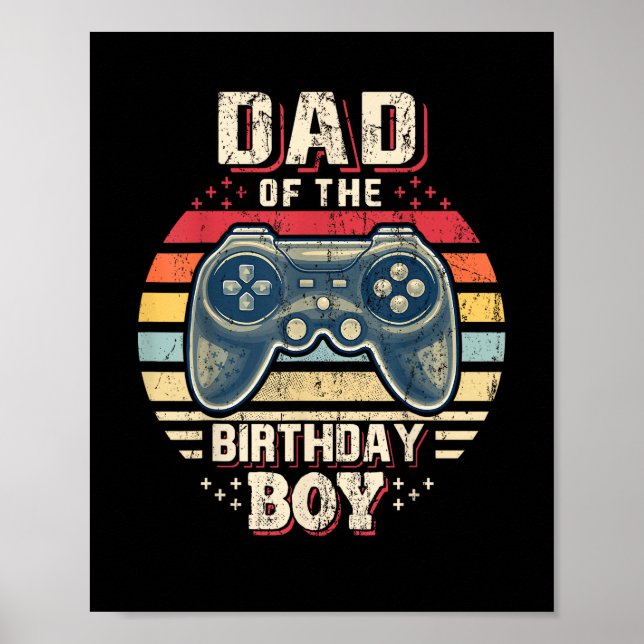 Affiche Papa du garçon d'anniversaire correspondant au jou (Devant)