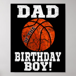 Affiche Papa du garçon de la fête d'anniversaire amateur d