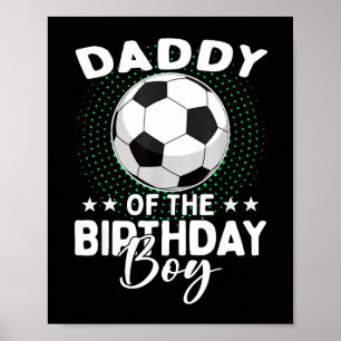 Affiche Papa du garçon qui fête son anniversaire Footballe