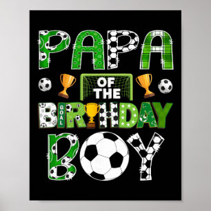 Affiche Papa du garçon qui fête son anniversaire Footballe