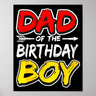 Affiche Papa du garçon qui fête son anniversaire tenue de