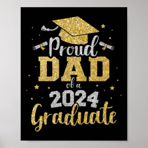 Affiche Papa D'Un Cl De 2024 Diplômé De Troisième Année
