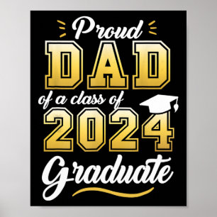 Affiche Papa D'Un Cl De 2024 Diplômé Supérieur De 24E Anné
