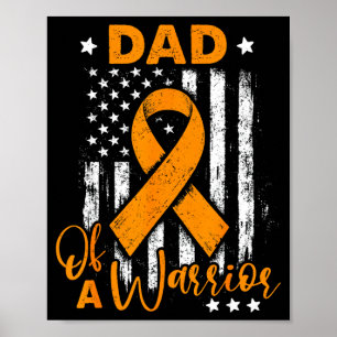 Affiche Papa d'un drapeau américain de sensibilisation à l