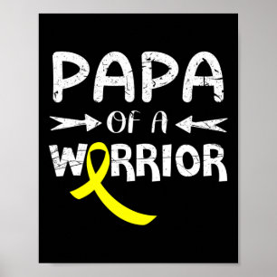 Affiche Papa D'Un Guerrier Contre Le Père Cancer De L'Enfa