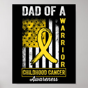 Affiche Papa d'un guerrier Enfance Sensibilisation au canc