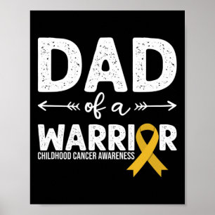 Affiche Papa d'un guerrier - Sensibilisation au cancer inf