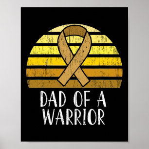Affiche Papa d'un guerrier Sensibilisation au cancer infan