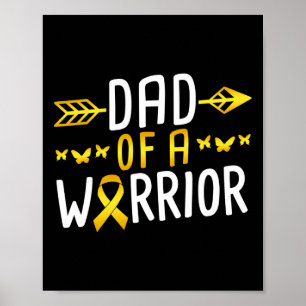 Affiche Papa D'Un Guerrier Survivant Du Cancer De L'Enfanc