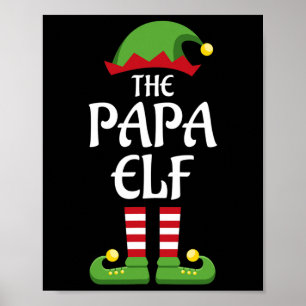 Affiche Papa elf groupe de jumelage famille Noël papa