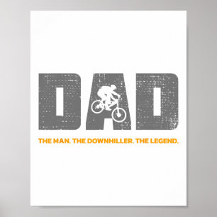 Affiche Papa en descente et VTT en descente pour la descen