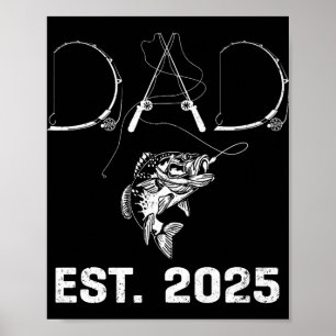 Affiche Papa Est 2025 Pêche Papa À Devenir Nouveau Papa Bé