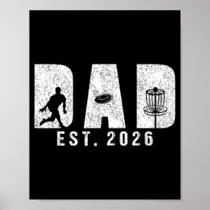 Affiche Papa est 2026 disc golf papa va être nouveau papa