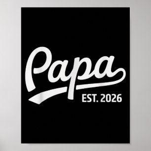 Affiche Papa est papa rétro depuis 2026 papa pour la premi