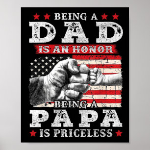 Affiche Papa Est Un Honneur Etre Papa Est Un Père Sans Pri
