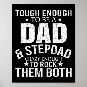 Affiche Papa Et Stepdad Fête des pères Stepdad Step Papa