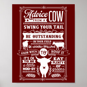 Affiche Papa Farmer Obtient Des Conseils De Sa Vache