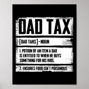 Affiche Papa Fête des pères De Définition De L'Impôt Pour 