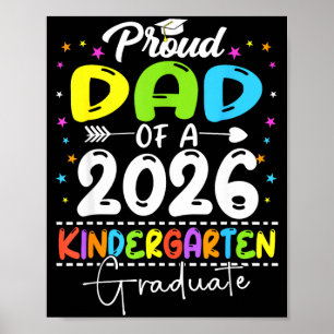 Affiche Papa fier d'un diplômé de maternelle de la promoti