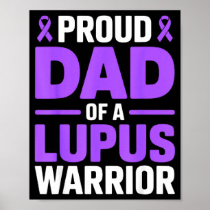 Affiche Papa fier d'un guerrier du lupus combattant la sen