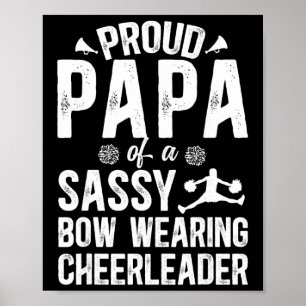 Affiche Papa Fier D'un Papa Cheerleader Papa Cheer Papa Gr