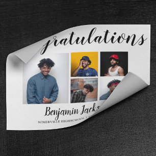 Affiche Papa fier moderne   5 Diplôme photo