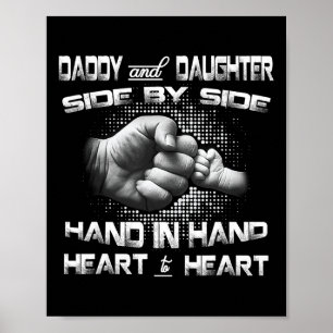 Affiche Papa Fille Fist Bump Correspondance père &# ; s Jo